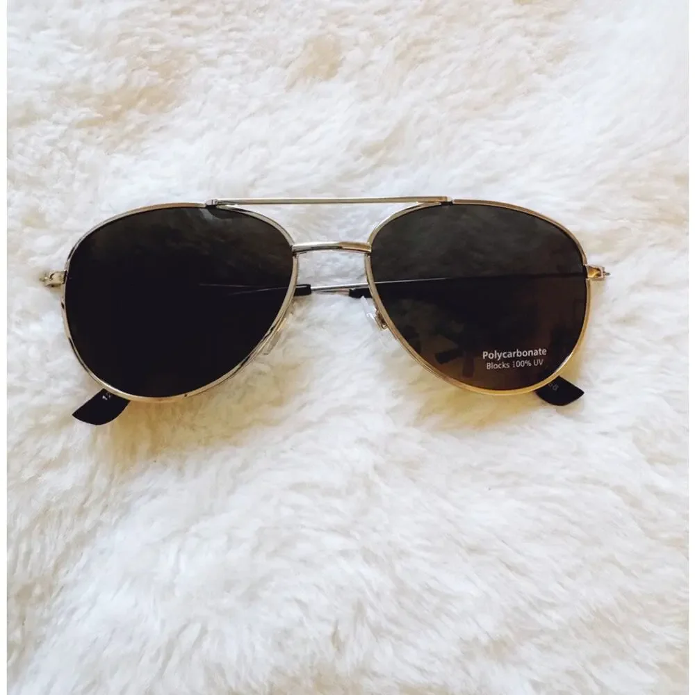 Tommy Silver with Mirrored Lenses Aviator Sunglasses
